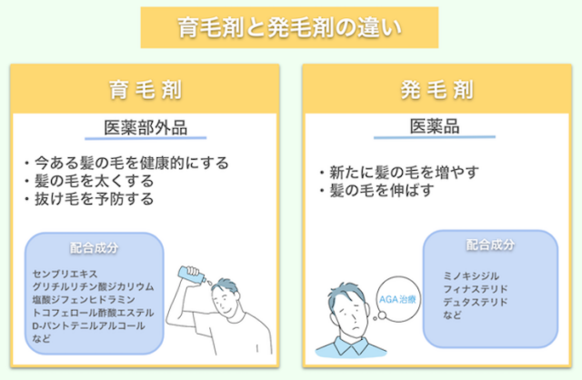 育毛剤と発毛剤の違い